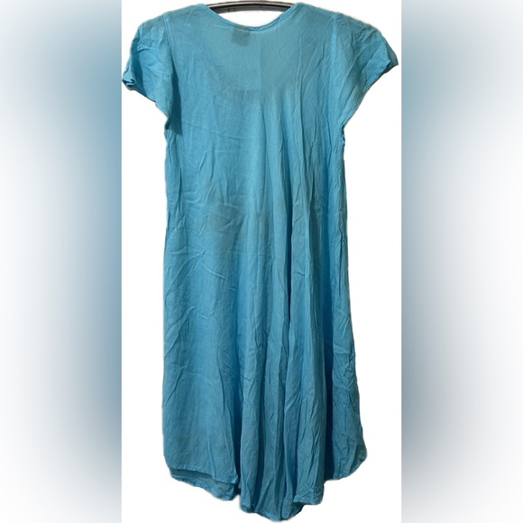 Womens Boho palm tree beach coverup sundress kaftan. Beach resort wear Free Size - Picture 2 of 9